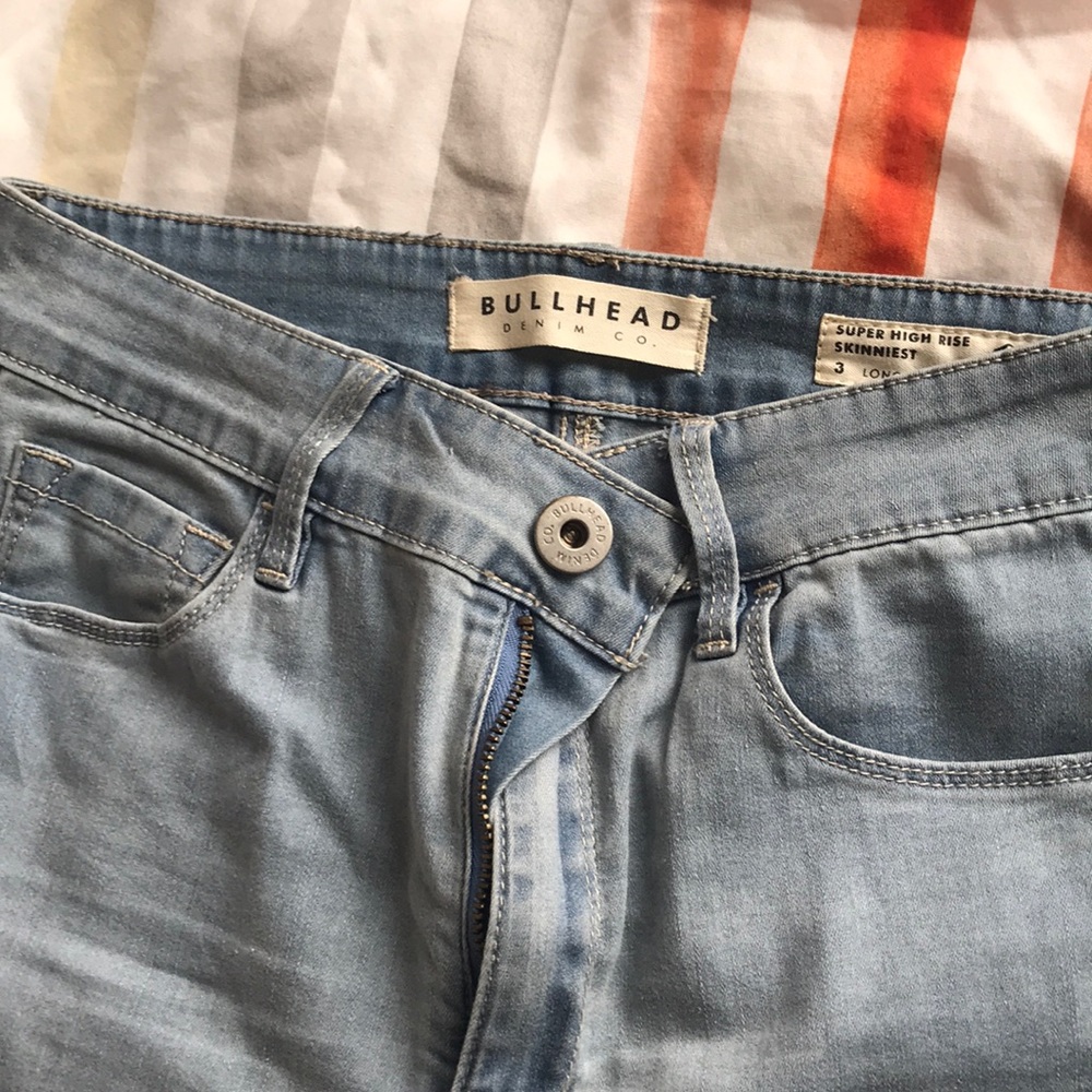 Bullhead denim super high rise skinniest jeans